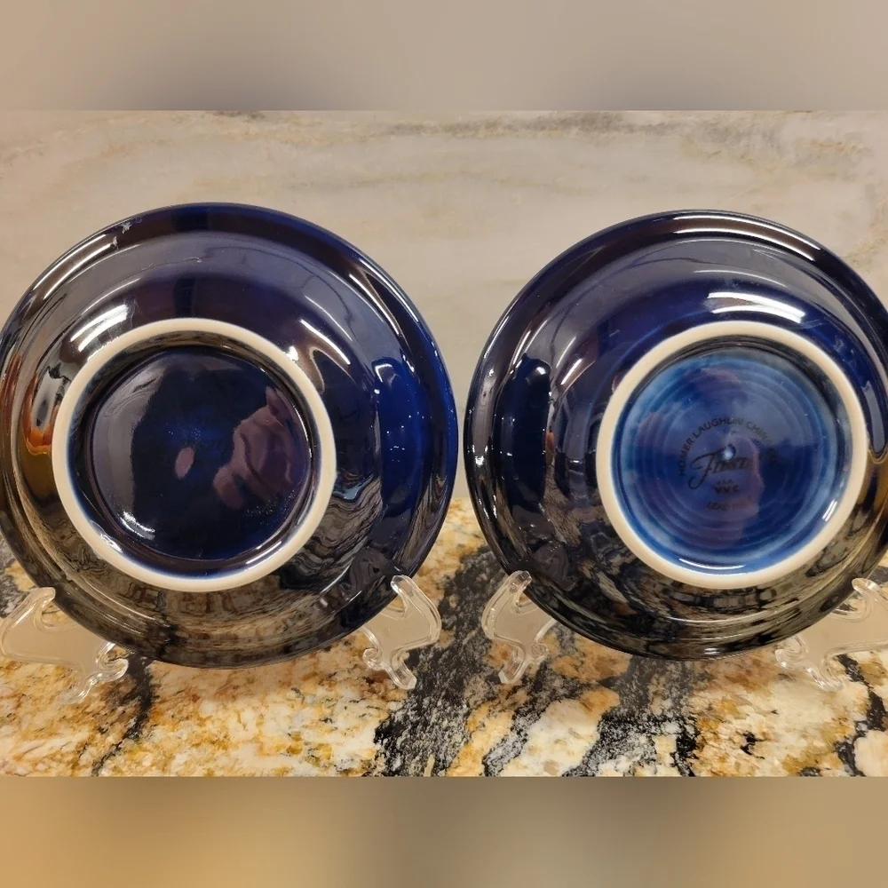 2 Fiestaware Cobalt Fruit Bowls